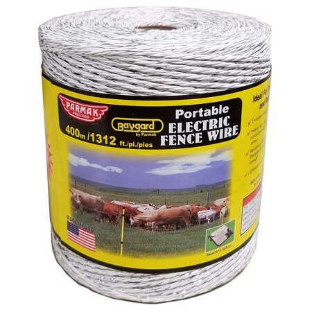 Baygard Parmak  Portable Electric Fence Wire White 679